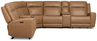 Colton Brown Micro Large Triple Power Reclining Two-arm Sectional
