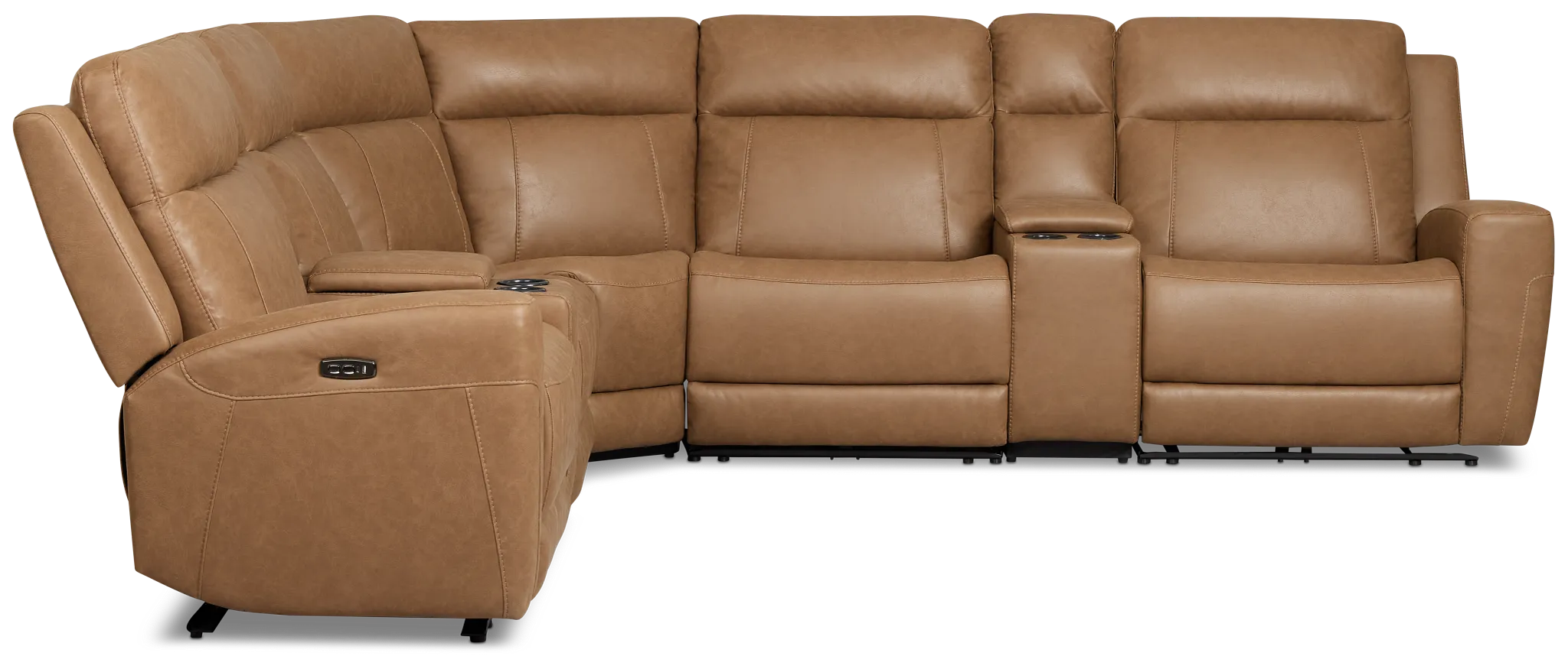 Colton Brown Micro Large Triple Power Reclining Two-arm Sectional