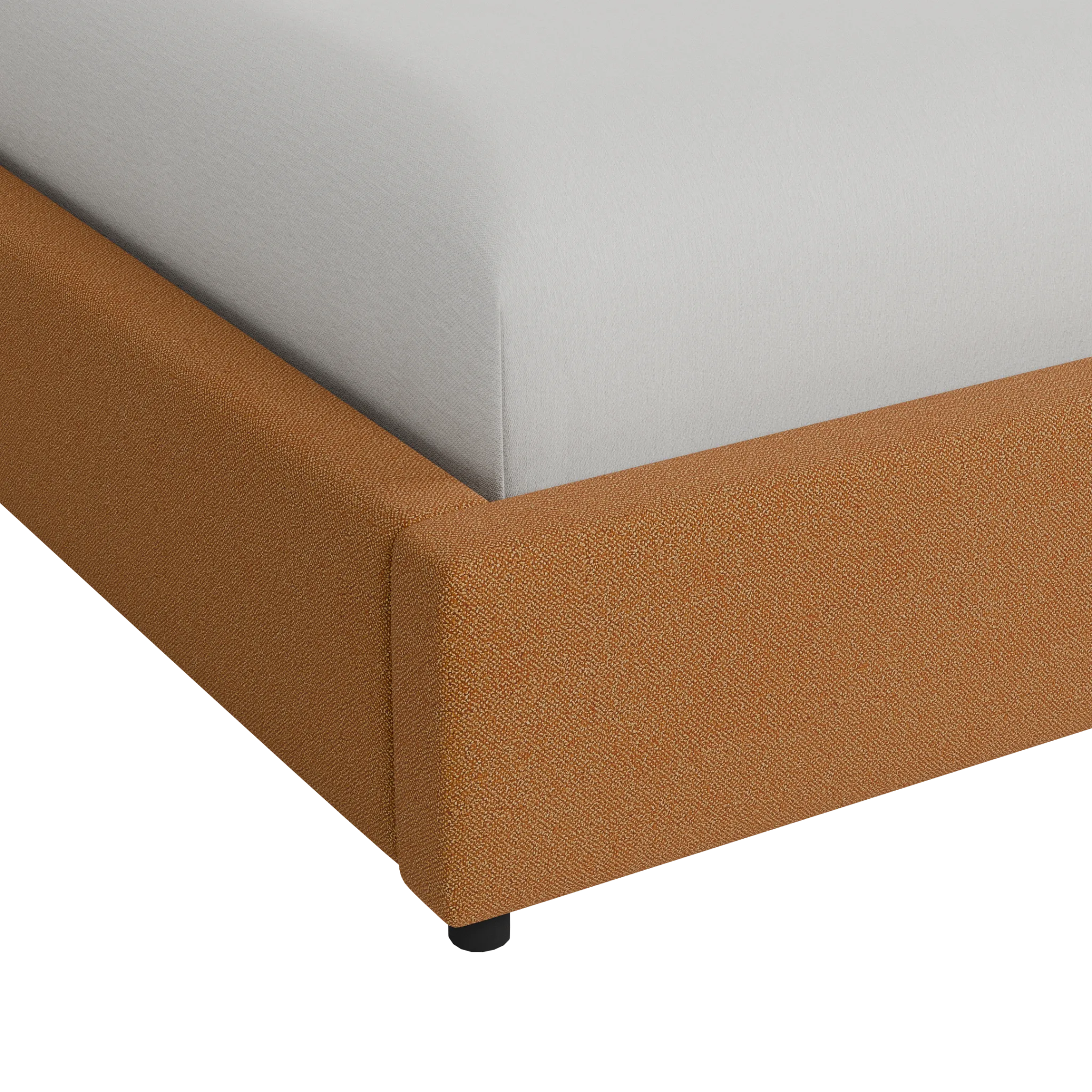 Grayton Elite Light Brown 54" Upholstered Platform Bed