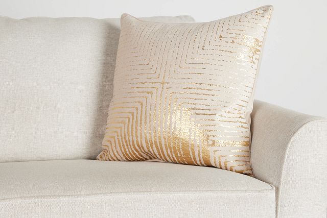 Lara Beige 22" Square Accent Pillow