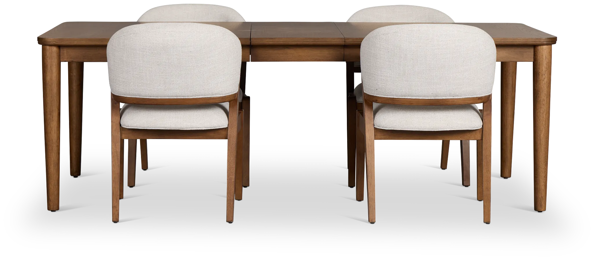 Rockford Light Tone Rect Table & 4 Upholstered Chairs