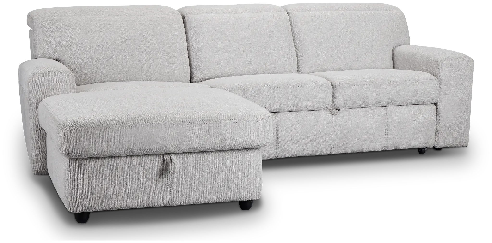 Callum Light Gray Storage Small Left Chaise Sleeper Sectional Callum Light Gray Storage Small Left Chaise Sleeper Sectional