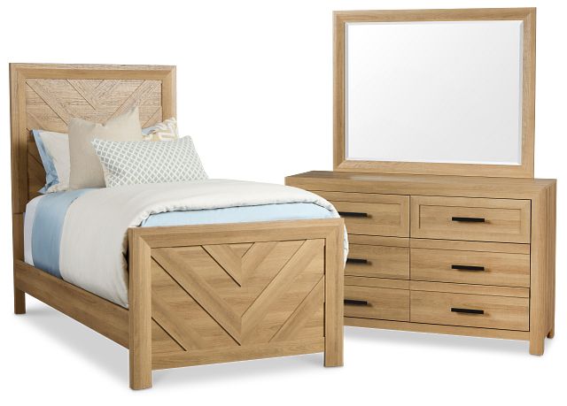 Delray Light Tone Panel Bedroom