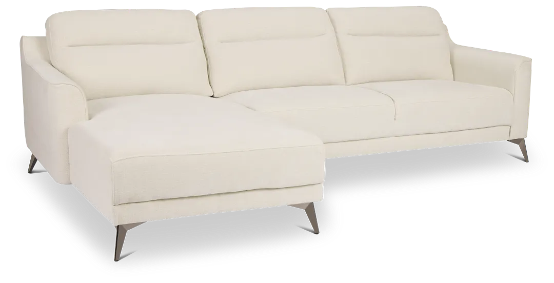 Talia Light Beige Fabric Left Chaise Sectional