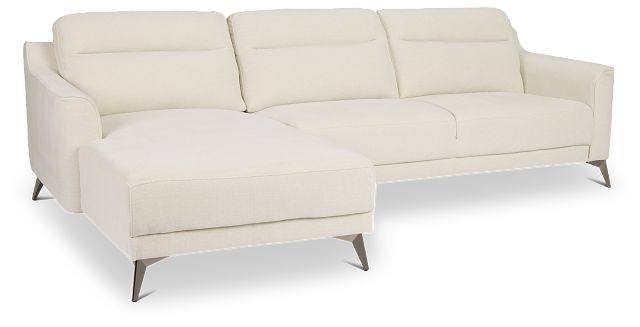 Talia Light Beige Fabric Left Chaise Sectional