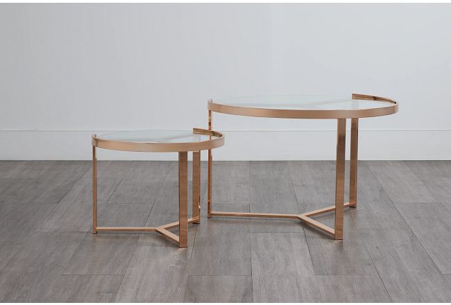Becca Gold Set Of 2 Nesting Tables