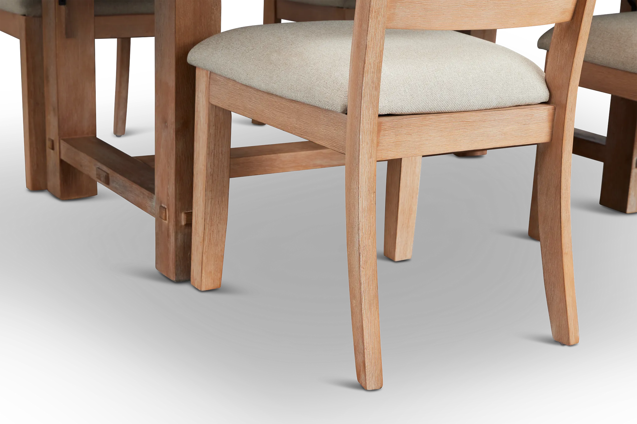 Park City Light Tone Rectangular Table & 4 Wood Chairs