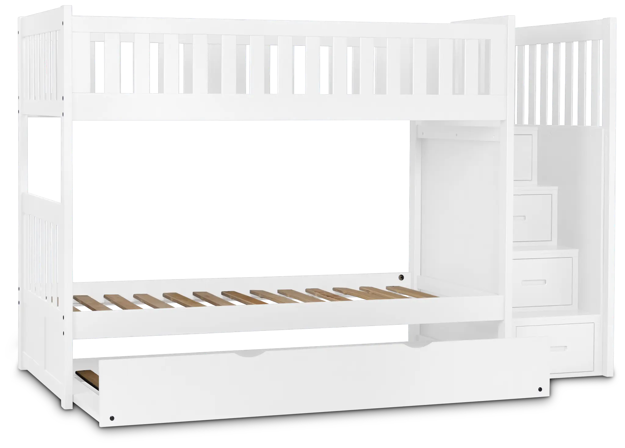 Charleston White Step Storage Bunk Bed Charleston White Step Storage Bunk Bed
