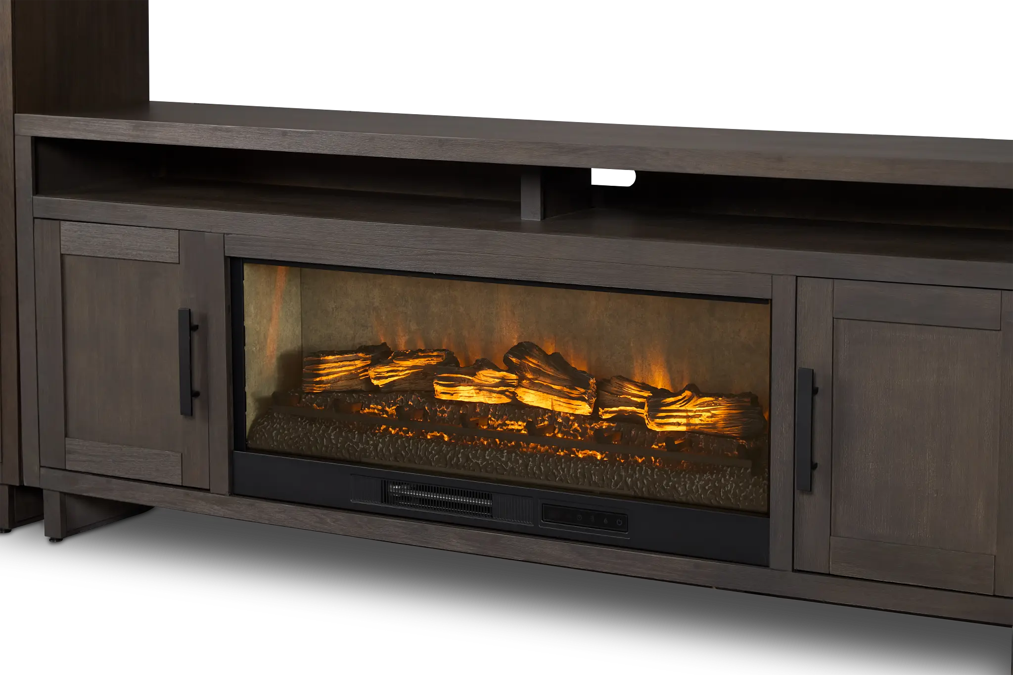 Richmond Gray 80" Door Pier Entertainment Wall With Fireplace Richmond Gray 80" Door Pier Entertainment Wall With Fireplace