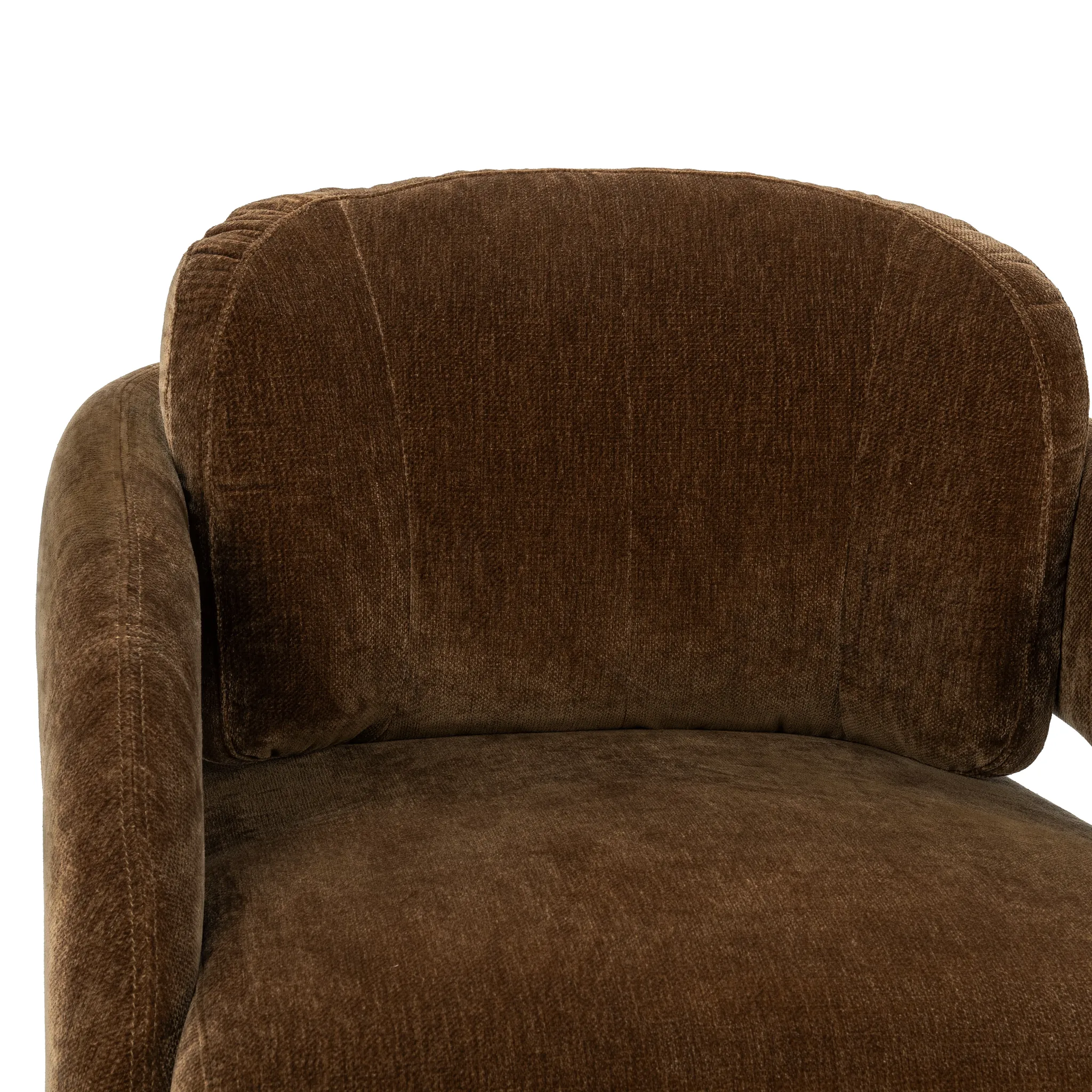 Indo Brown Fabric Accent Chair