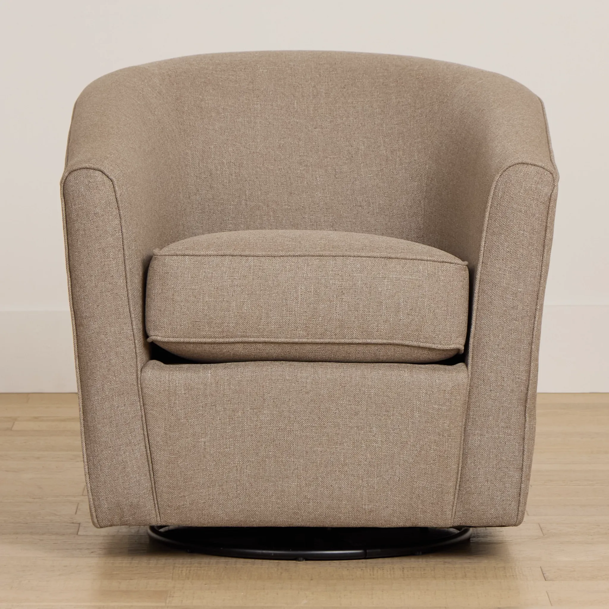 Tate Brown Fabric Swivel Chair