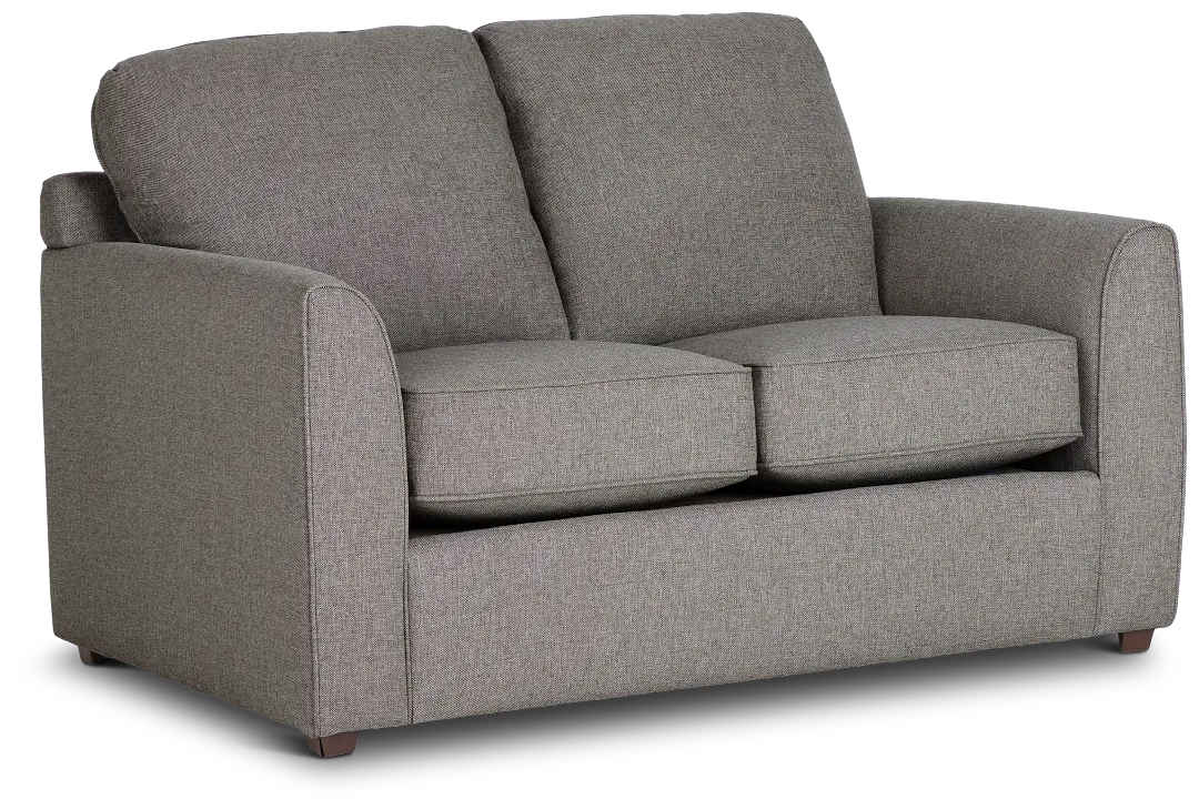 Asheville Brown Fabric Loveseat