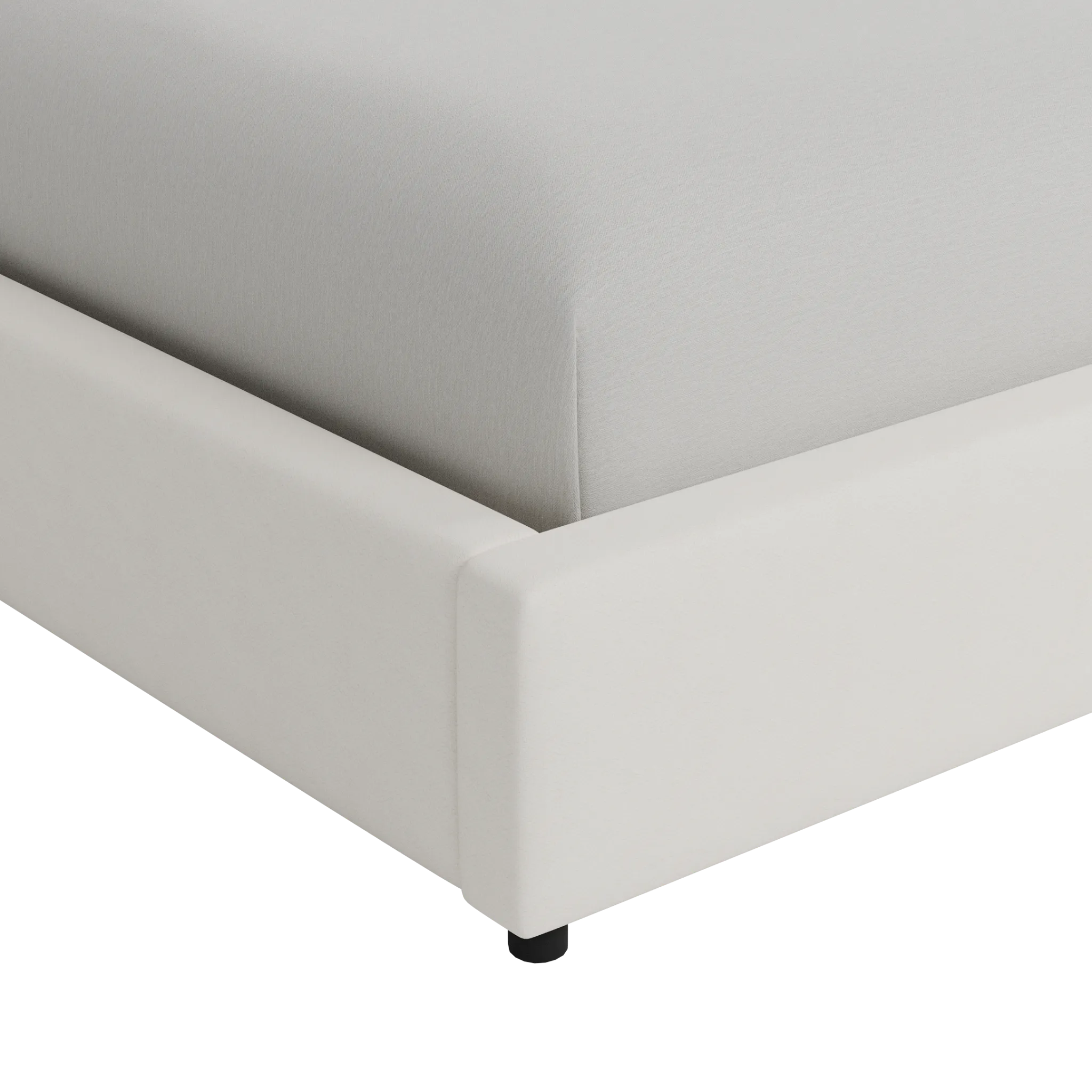 Grayton Gellar White 54" Upholstered Platform Bed