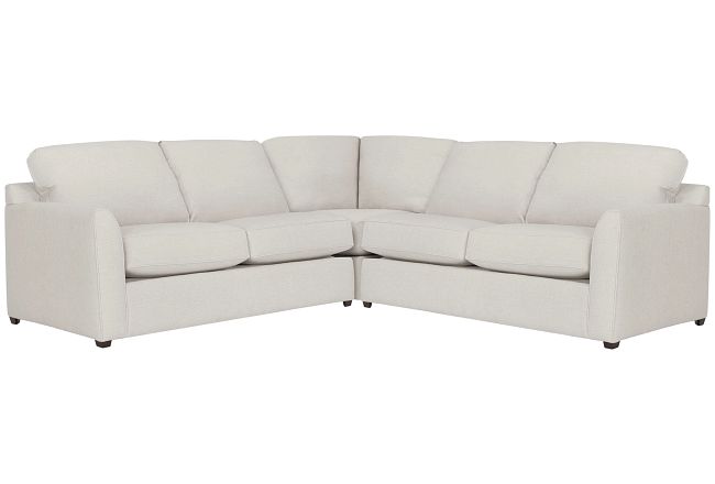Asheville Light Taupe Cool Mfoam Two-arm Right Memory Foam Sleeper Sectional