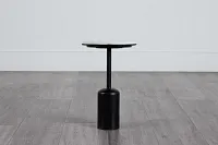 Roberto Black Round End Table