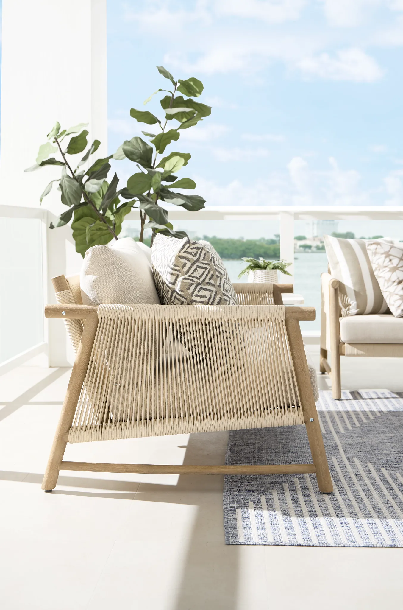 Azure Light Tone Loveseat