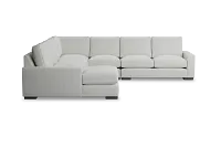 Edgewater Revenue White Large Left Chaise Sectional