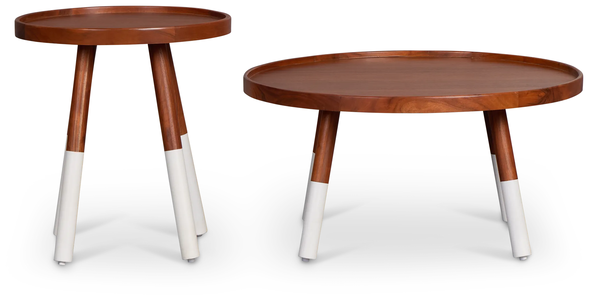 Daisy Mid Tone Set Of 2 Nesting Coffee Table