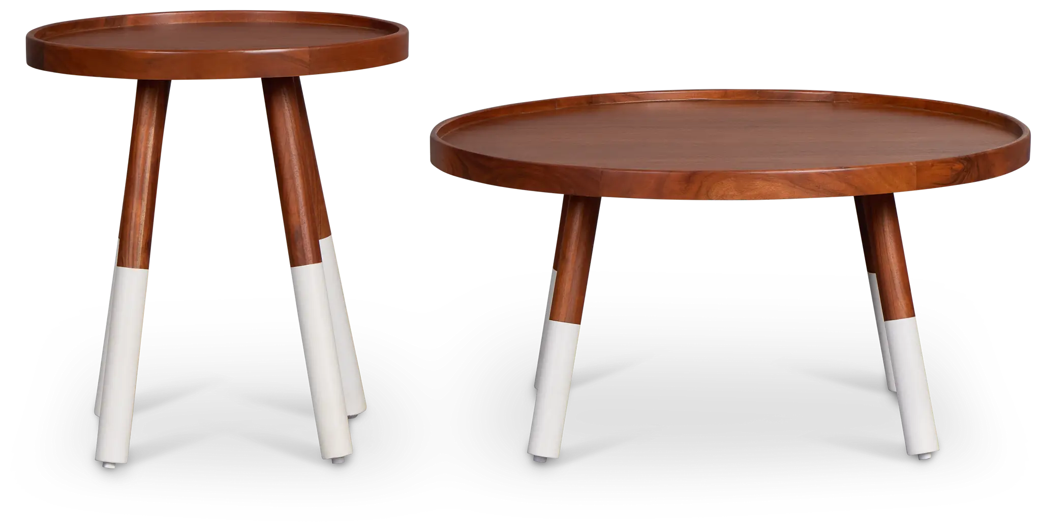 Daisy Mid Tone Set Of 2 Nesting Coffee Table Daisy Mid Tone Set Of 2 Nesting Coffee Table