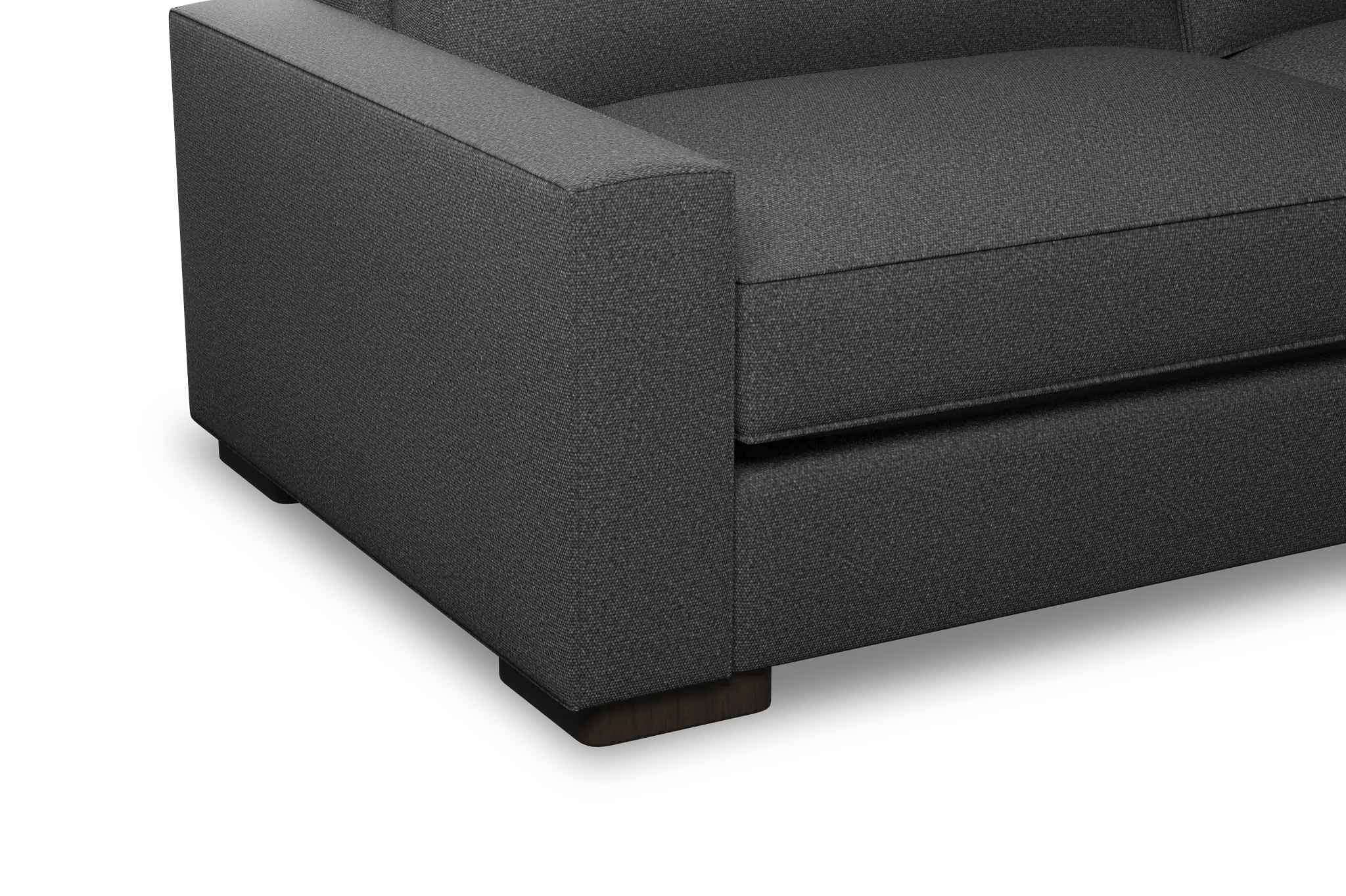 Edgewater Delray Dark Gray 96" Sofa W/ 2 Cushions Edgewater Delray Dark Gray 96" Sofa W/ 2 Cushions