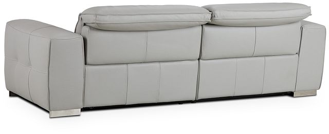 Reva Gray Leather Power Reclining Sofa