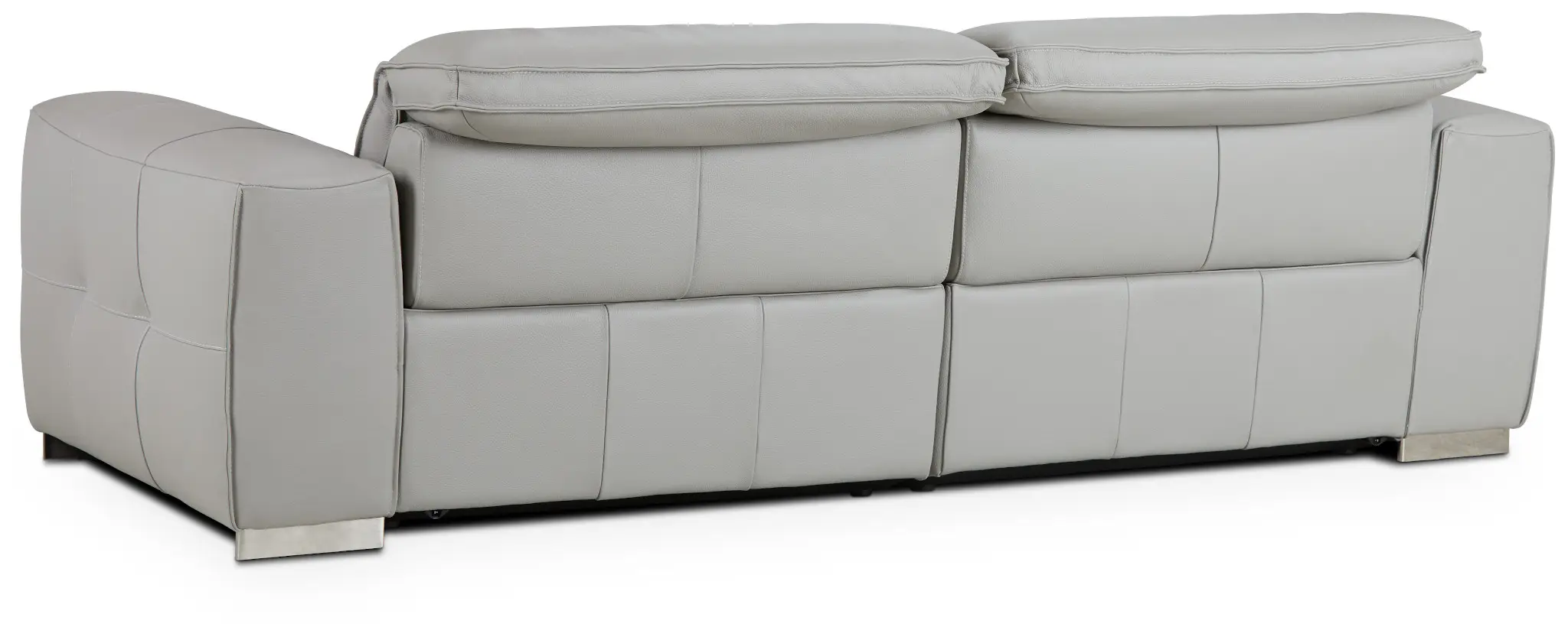 Reva Gray Leather Power Reclining Sofa Reva Gray Leather Power Reclining Sofa