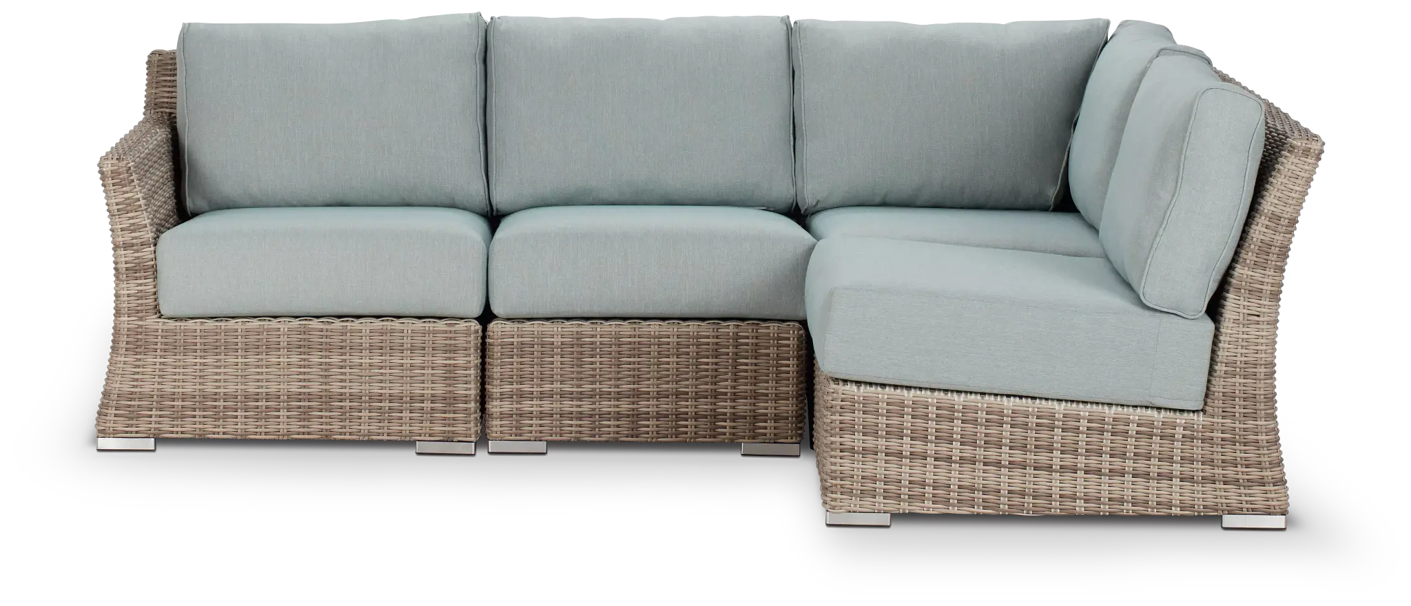 Raleigh Teal Left 4-piece Modular Sectional Raleigh Teal Left 4-piece Modular Sectional