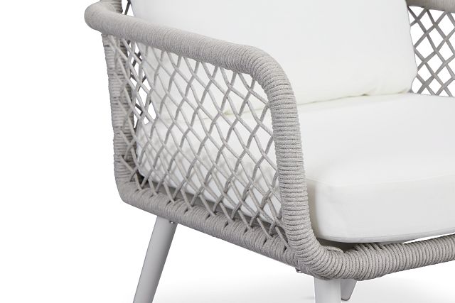 Andes White Woven Chair