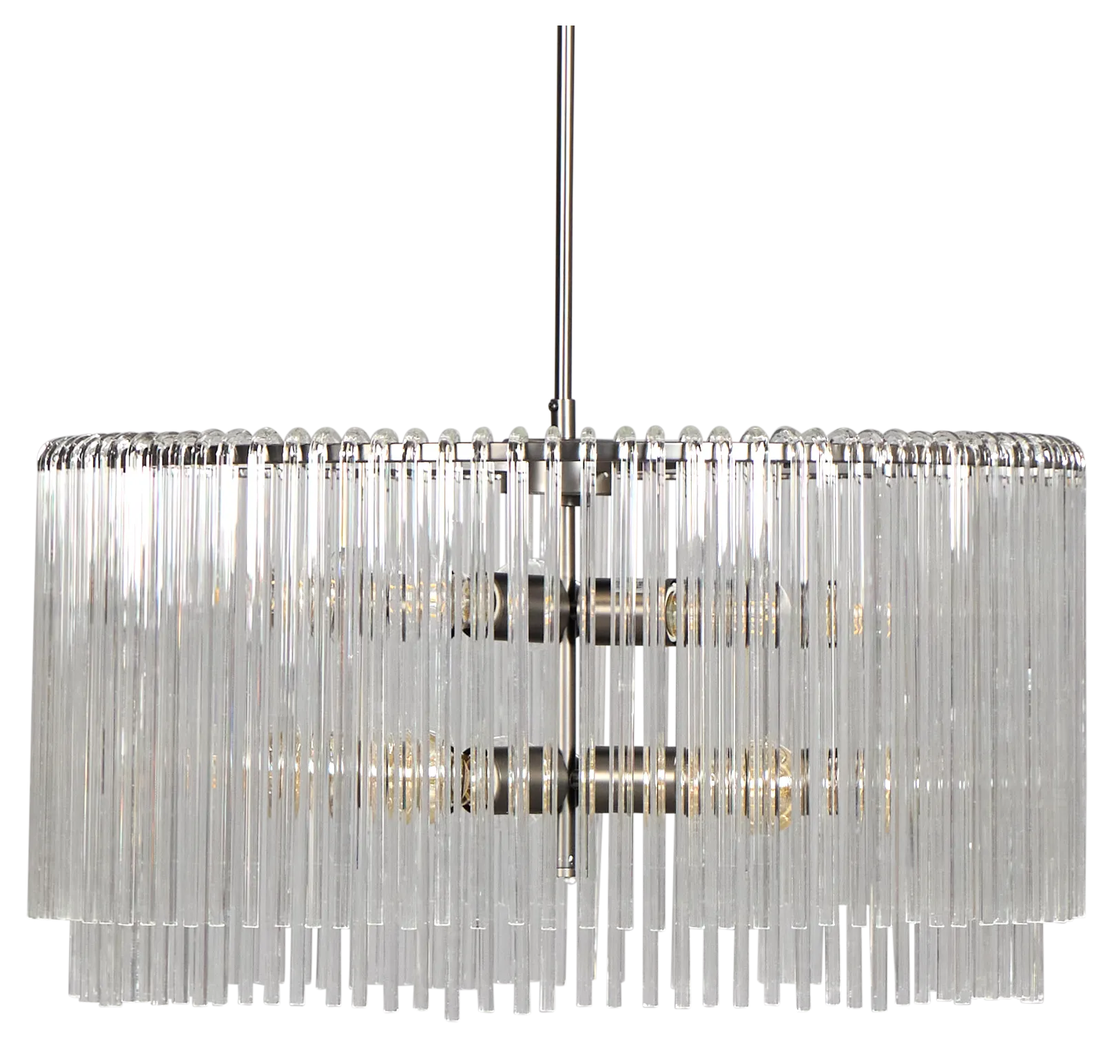 Anna Silver Glass Chandelier
