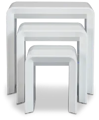Zayden White Set Of 3 Nesting End Table