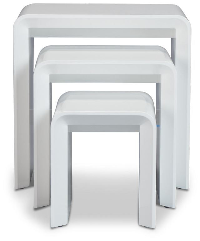 Zayden White Set Of 3 Nesting End Table