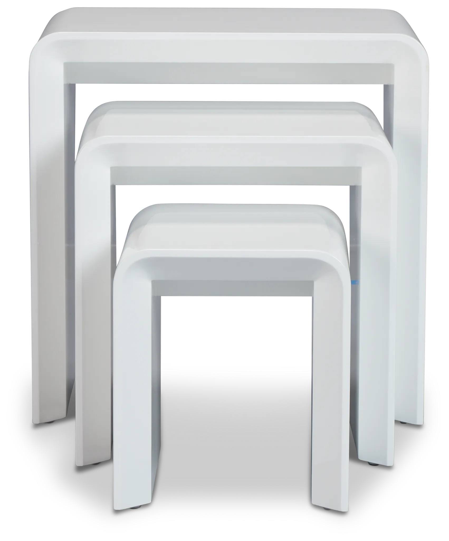 Zayden White Set Of 3 Nesting End Table