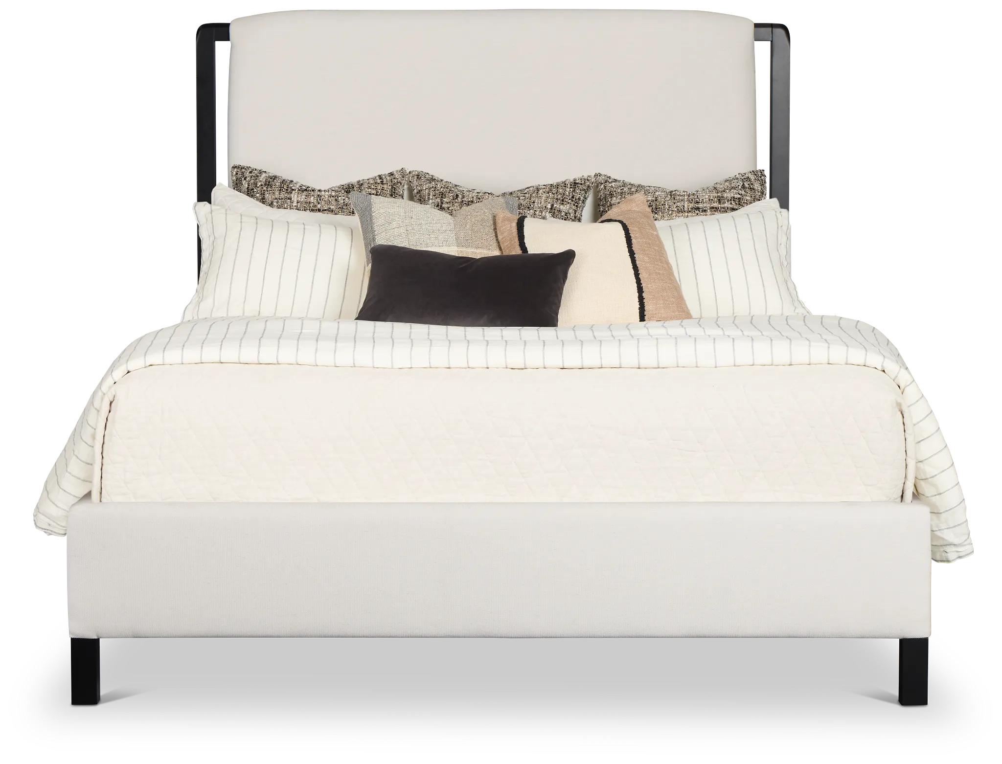 Highland Black Uph Panel Bed