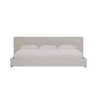 Grayton Revenue Beige 44" Upholstered Platform Bed