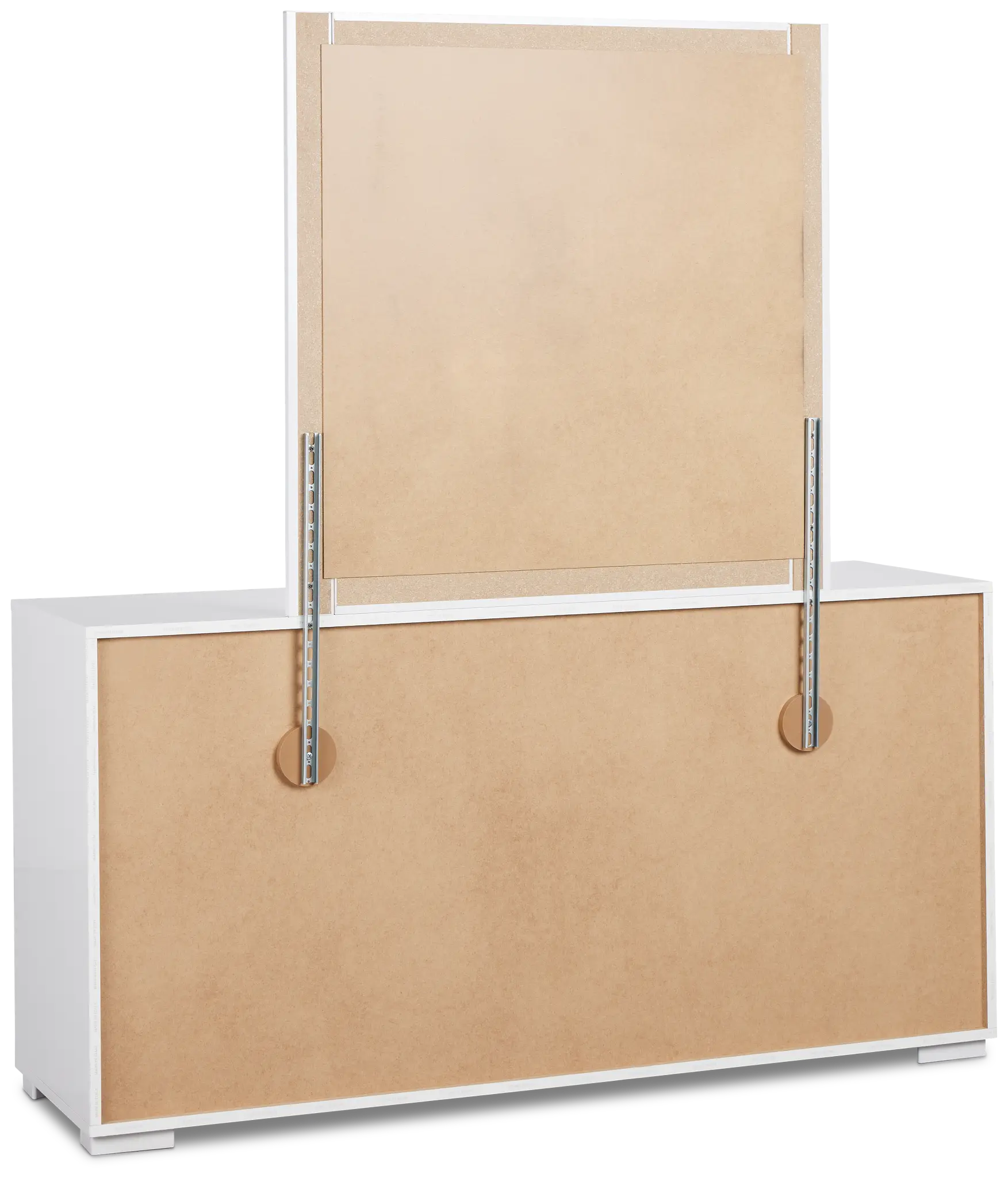 Doral White Dresser & Mirror Doral White Dresser & Mirror