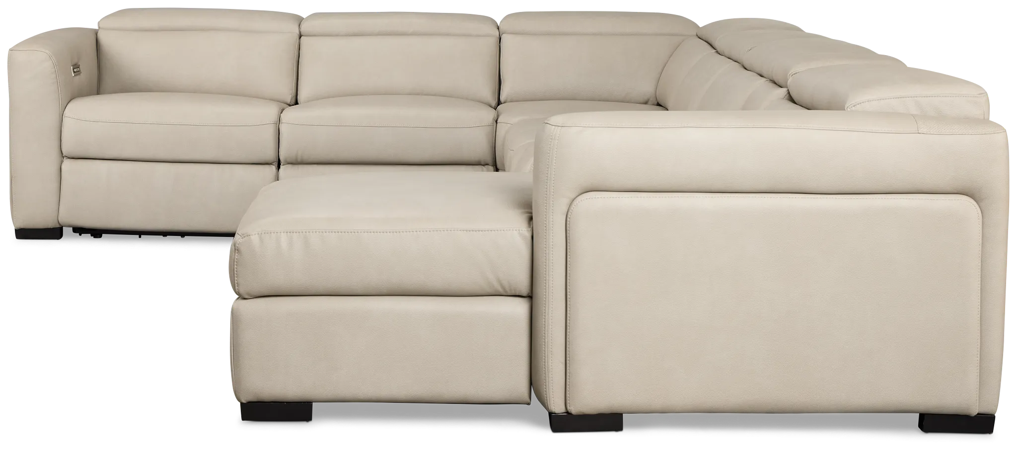 Melody Light Gray Storage Medium Right Dual Power Chaise Sleeper Sectional