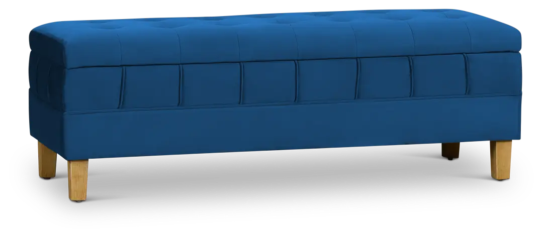 Crosby Blue Storage Bench Crosby Blue Storage Bench