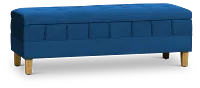 Crosby Blue Storage Bench