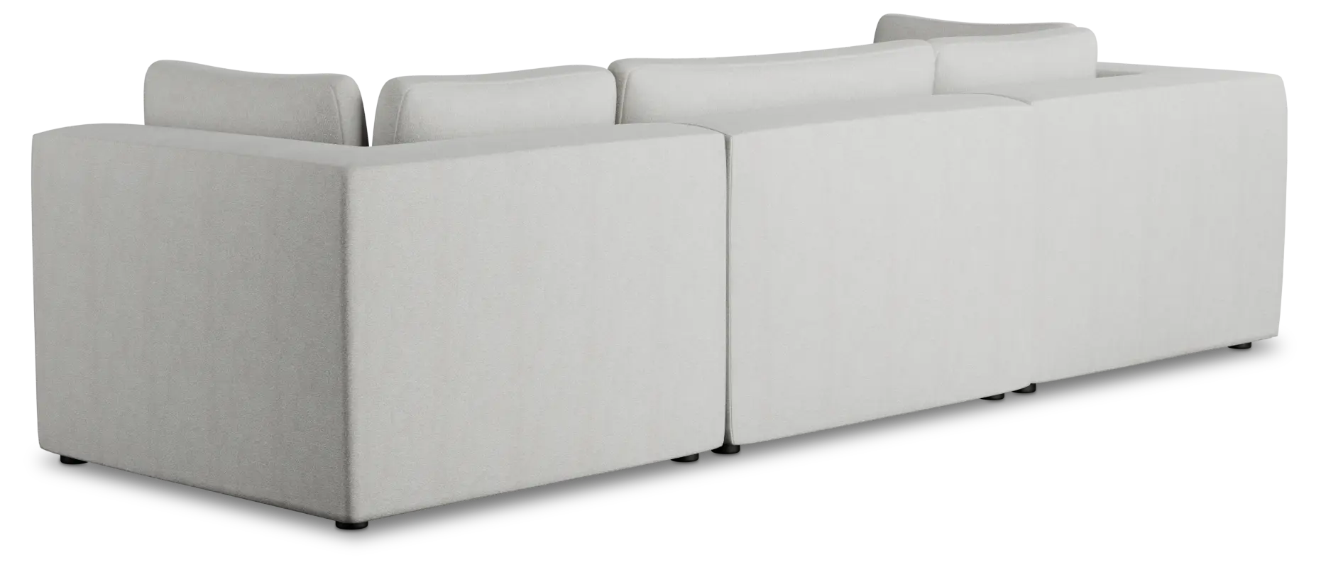 Destin Sutton Gray Fabric 4-piece Bumper Sectional Destin Sutton Gray Fabric 4-piece Bumper Sectional