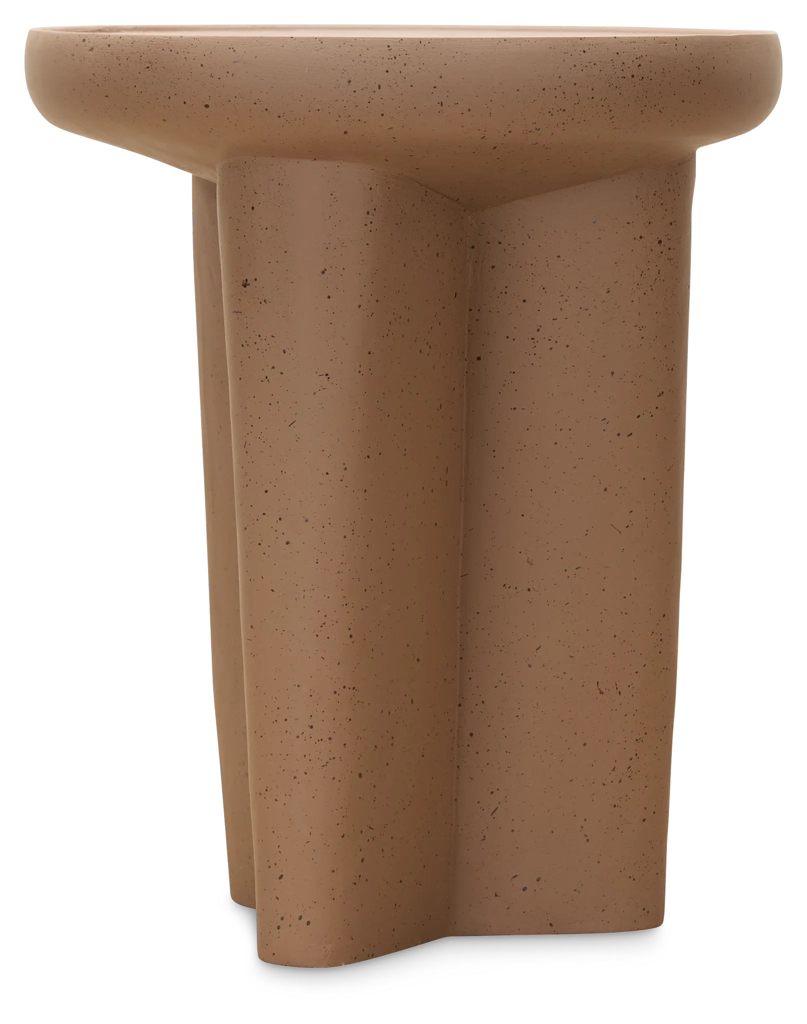 Hali Polyresin Brown Accent Table