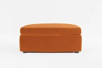 Destin Joya Orange Velvet Cocktail Ottoman