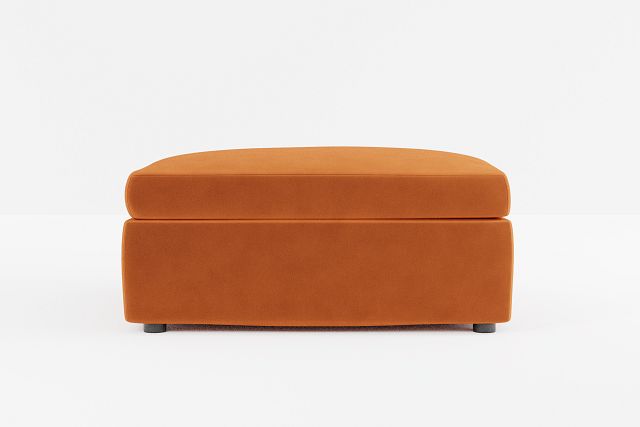 Destin Joya Orange Velvet Cocktail Ottoman