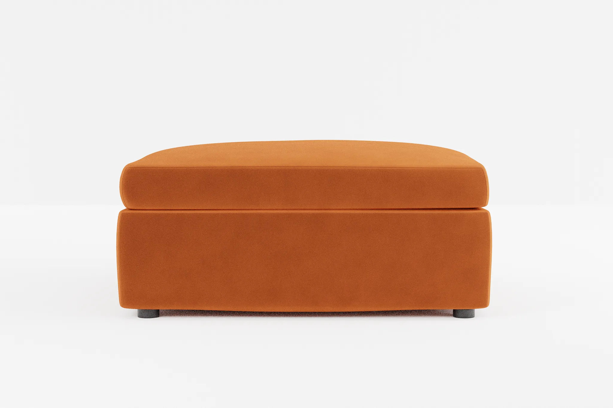 Destin Joya Orange Velvet Cocktail Ottoman