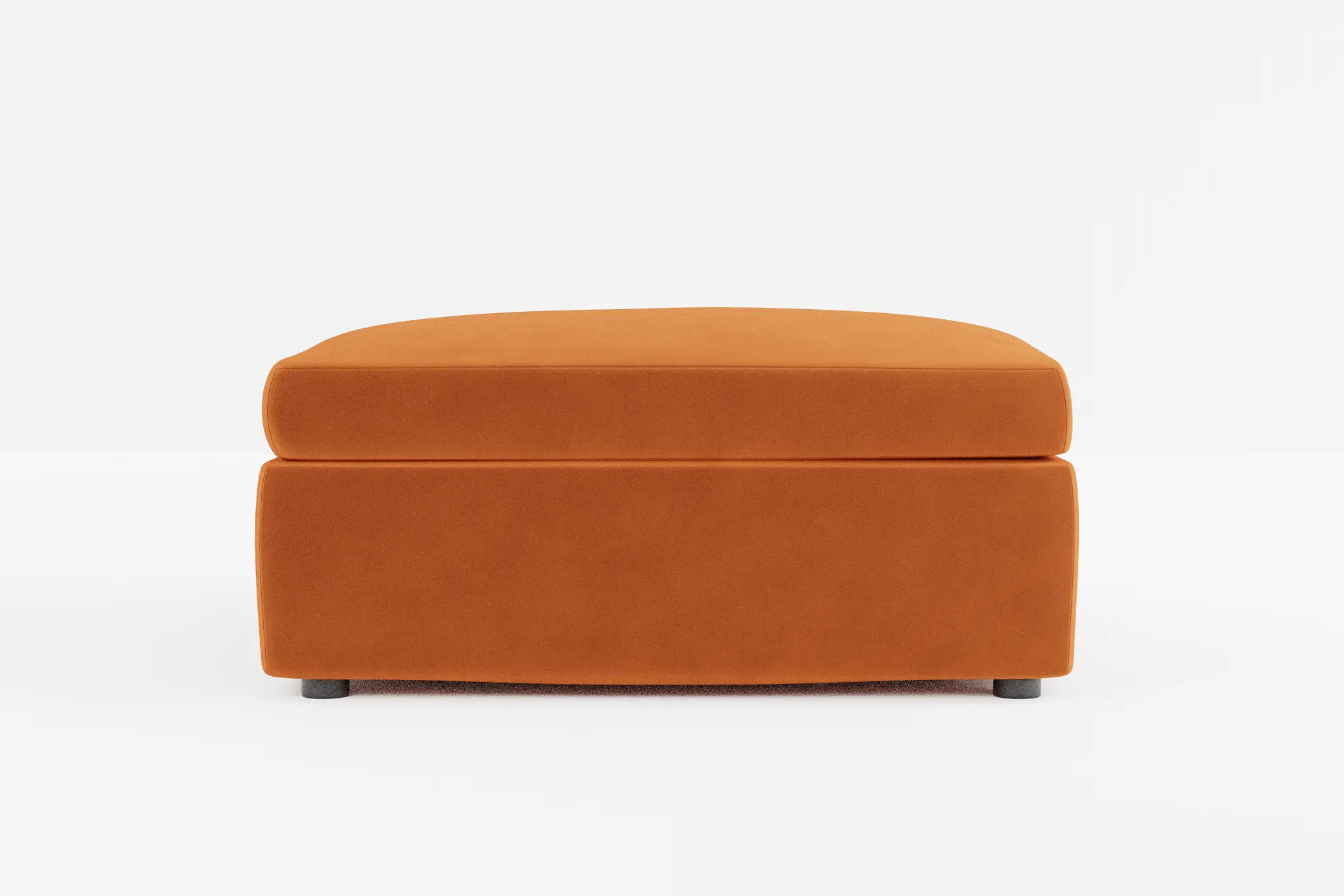 Destin Joya Orange Velvet Cocktail Ottoman Destin Joya Orange Velvet Cocktail Ottoman