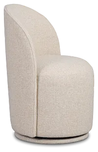 Claude Beige Round Upholstered Side Chair