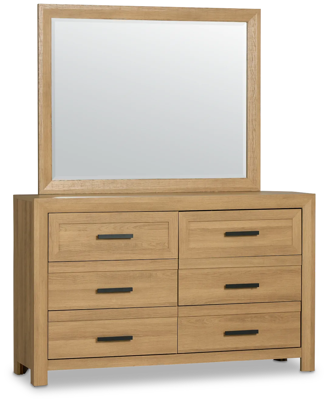 Delray Light Tone Dresser & Mirror
