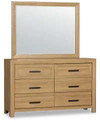 Delray Light Tone Dresser & Mirror