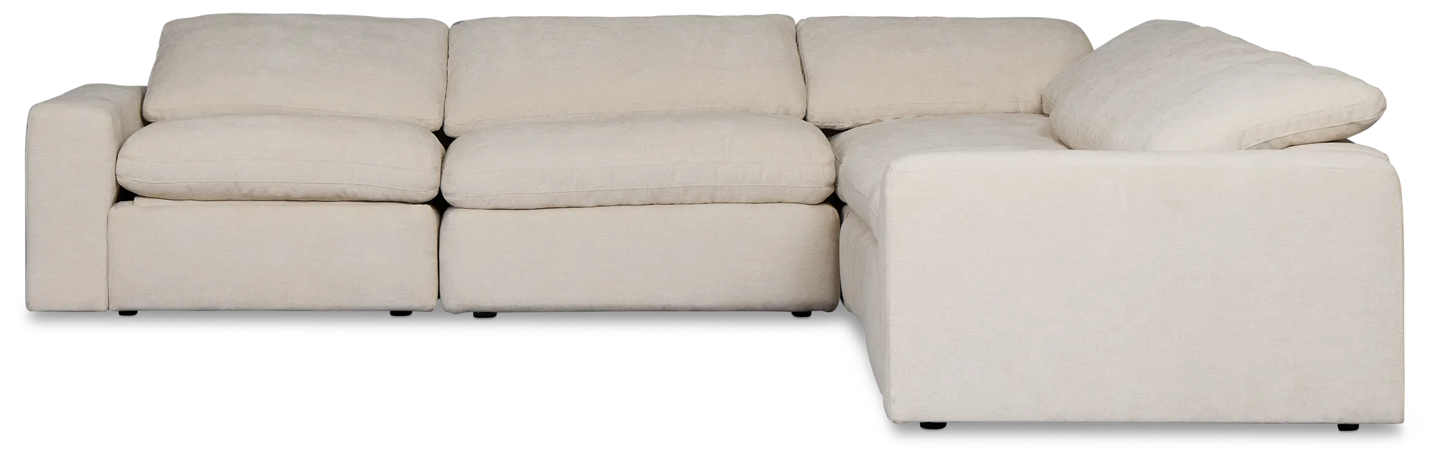 Drift Light Beige Fabric Small Two-arm Power Reclining Sectional