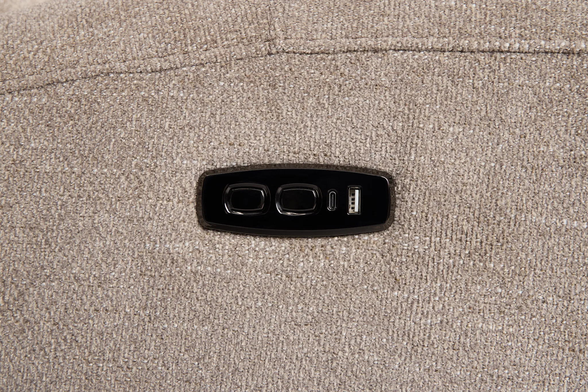 Walker Beige Fabric Power Reclining Sofa W/ Power Headrest