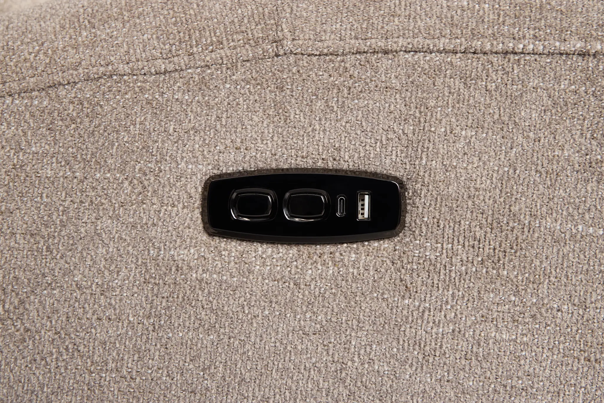 Walker Beige Fabric Power Reclining Sofa W/ Power Headrest Walker Beige Fabric Power Reclining Sofa W/ Power Headrest